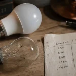 Conversion lumen en watt : 806 lumens équivalent 60 W pour éviter LED trop faibles