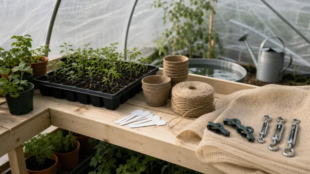 Ombrage, arrosage ou réparation : quel accessoire serre de jardin acheter en priorité ?