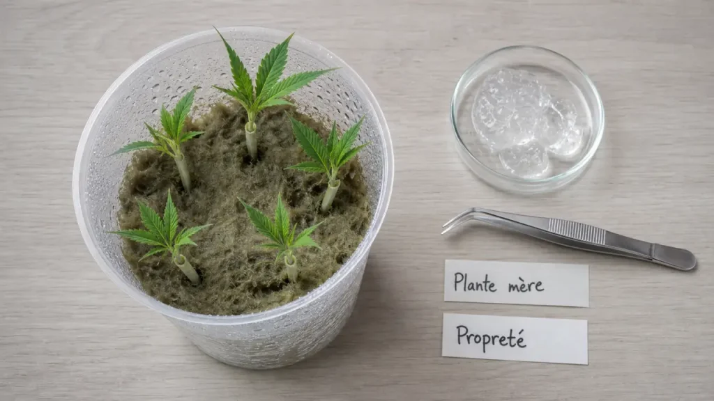 Bouture cannabis : pourquoi la génétique reste fidèle, mais l’enracinement reste fragile ?