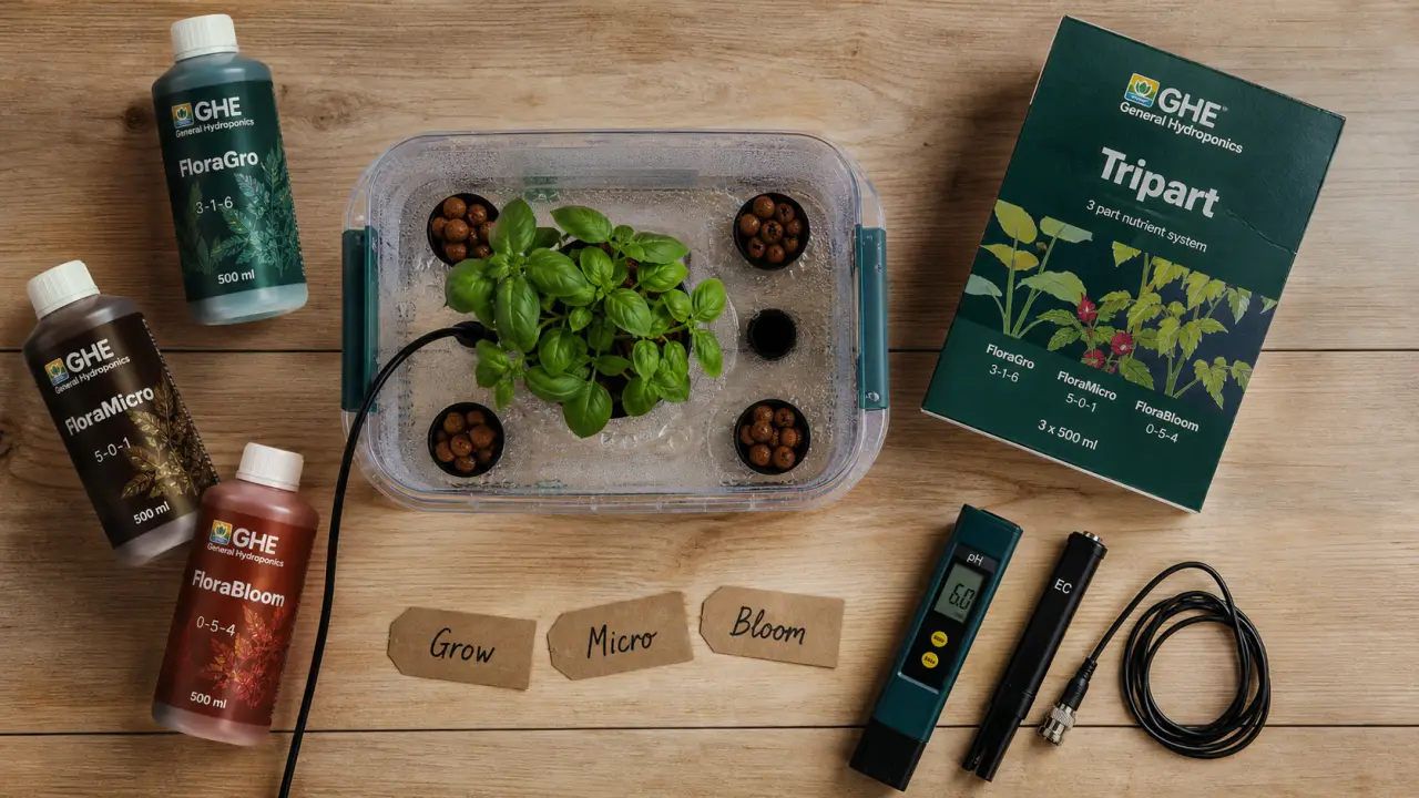General Hydroponics France : eau douce ou eau dure, Tripart, boosters, solutions hydroponiques
