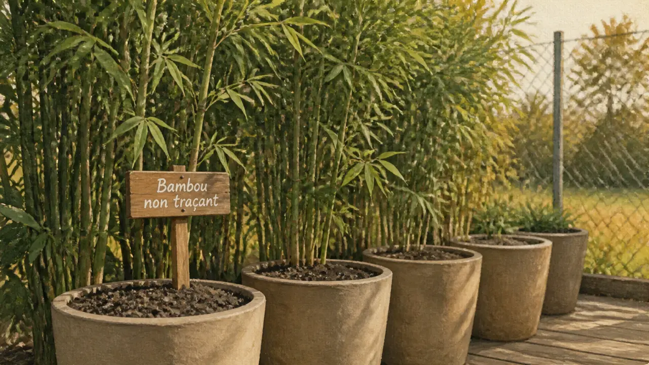 Bambou non traçant brise vue : haie dense pour cacher sans envahir le jardin