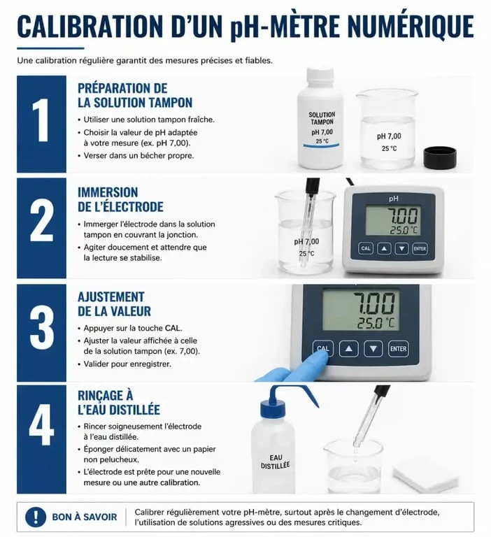 Étapes de calibration du ph mètre lidl pour une mesure précise