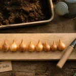 Oignons à planter, bulbes prêts à planter au potager