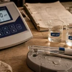 PH mètre de paillasse, électrode verre et étalonnage solutions tampons pH 4, 7, 10