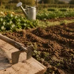 Serfouette ou binette pour désherber et tracer des sillons au potager