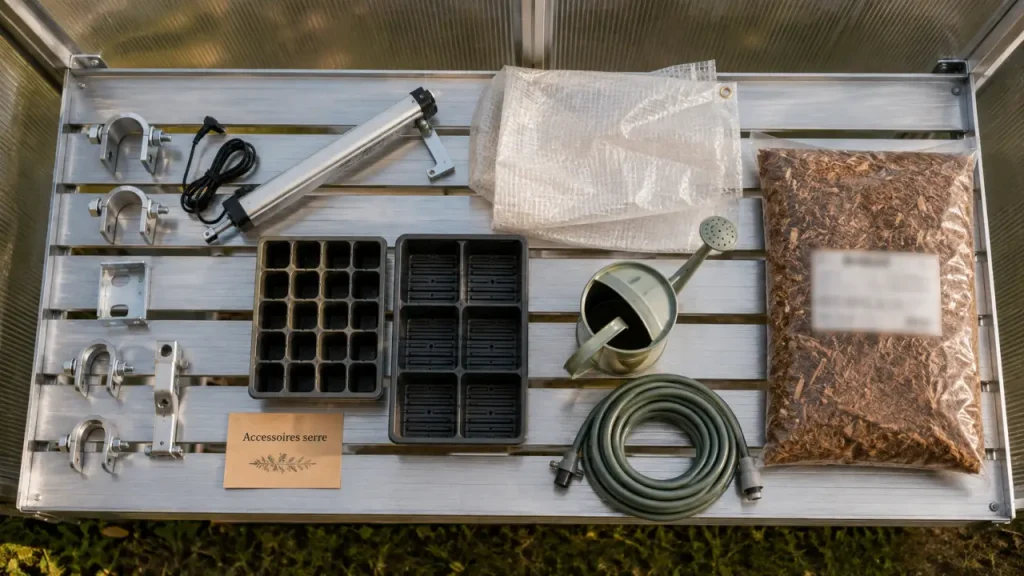 5 accessoires pour serre de jardin qui évitent la surchauffe, le manque de place et les dégâts
