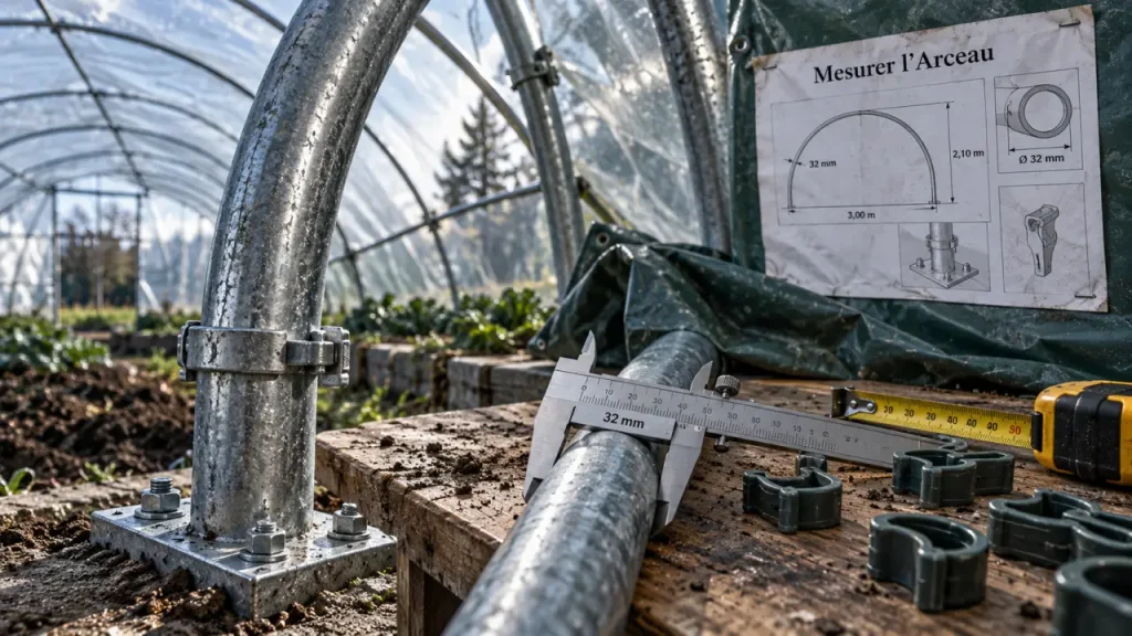 Arceau de serre de jardin : mesurez le diamètre avant toute réparation