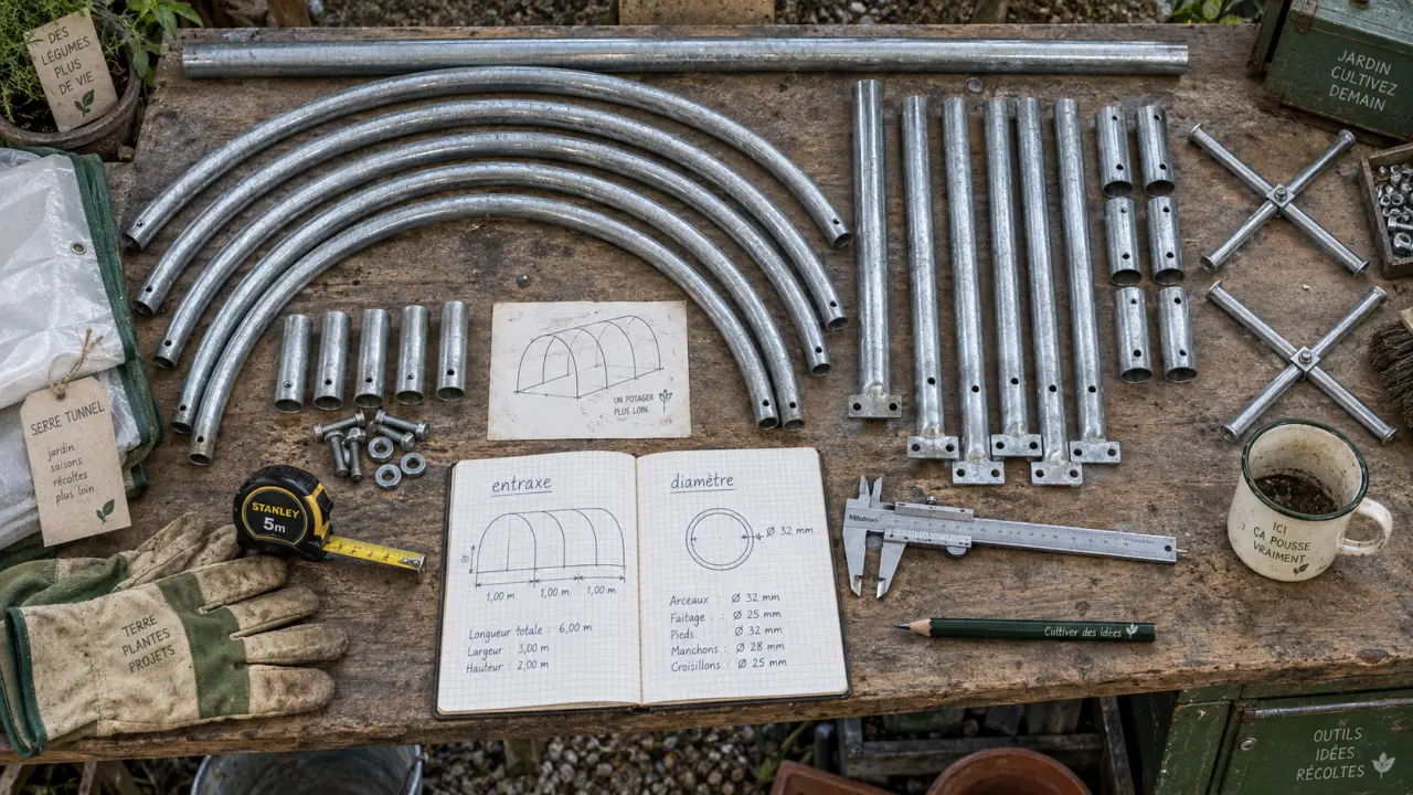 Armature serre de jardin à mesurer avant commande