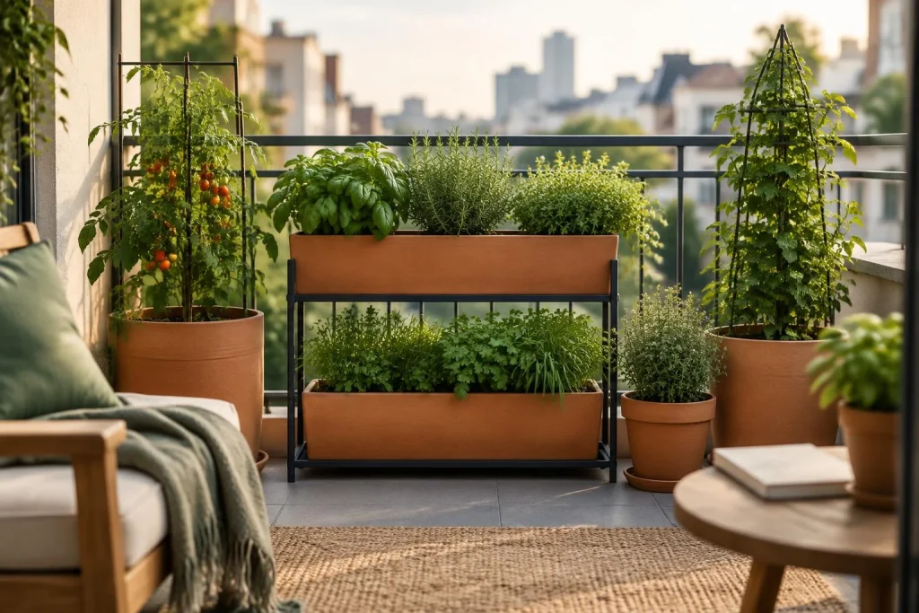 Pots, hauteurs et erreurs qui cassent l&rsquo;harmonie d&rsquo;un balcon potager