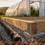 construction serre de jardin : ancrage solide au sol