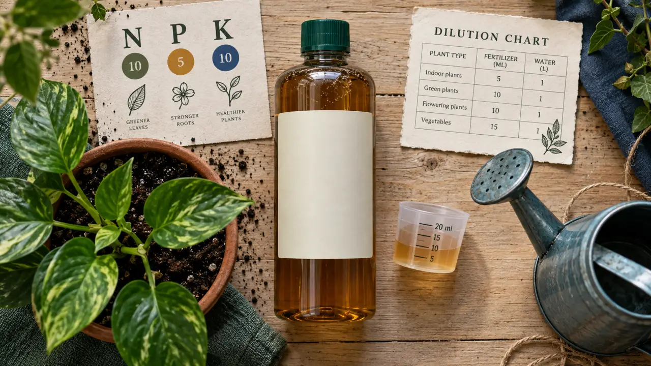 Engrais universel liquide pour plantes, dilution sans brûler les racines