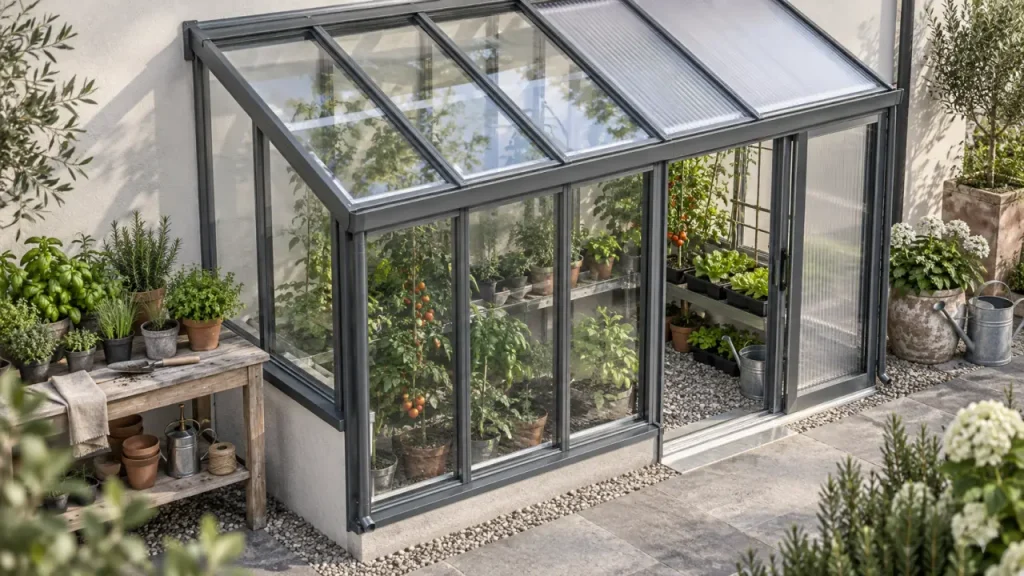 Serre de jardin adossable : le mauvais mur peut ruiner lumière et récoltes