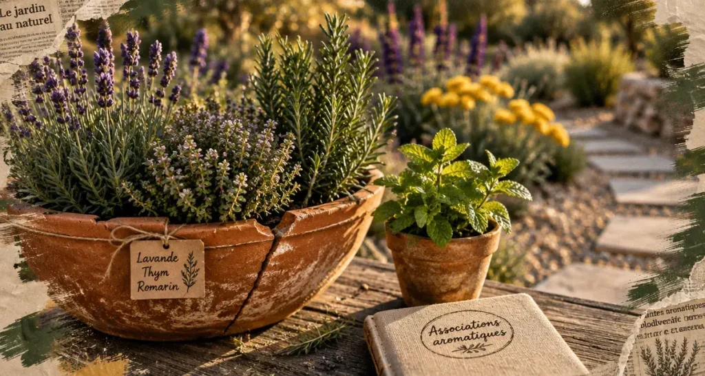 Associer plantes aromatiques et fleurs : 4 compositions selon le soleil et l’arrosage
