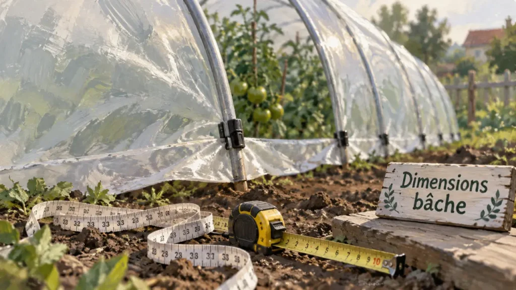 Bâche pour serre de jardin : 5 mesures et 200 microns pour éviter une pose qui flotte