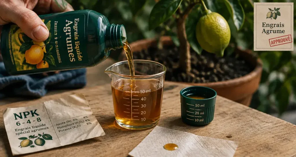 Engrais agrume liquide : une action rapide, à condition de maîtriser le dosage