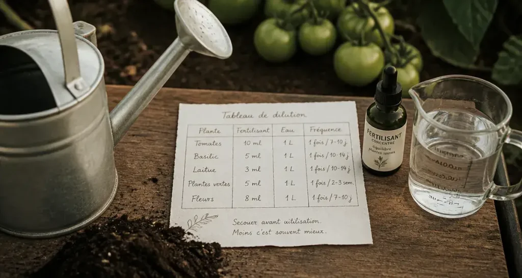 Engrais liquide pour tomates : dosage, fréquence et secrets pour une récolte abondante