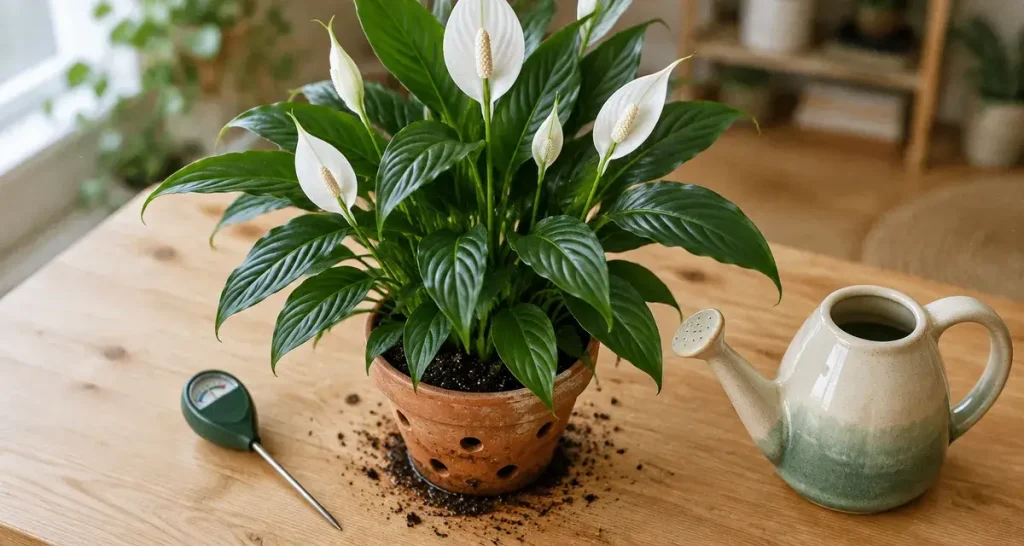 Plantes vertes à fleurs blanches : pourquoi le Spathiphyllum réussit à l’ombre mais redoute l’excès d’eau