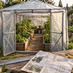 Serre de jardin 9m2 : pieds droits en acier et ancrage