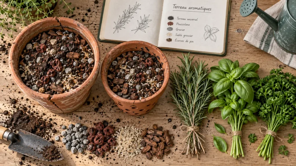 Le bon terreau pour plantes aromatiques dépend de la variété, pas du sac